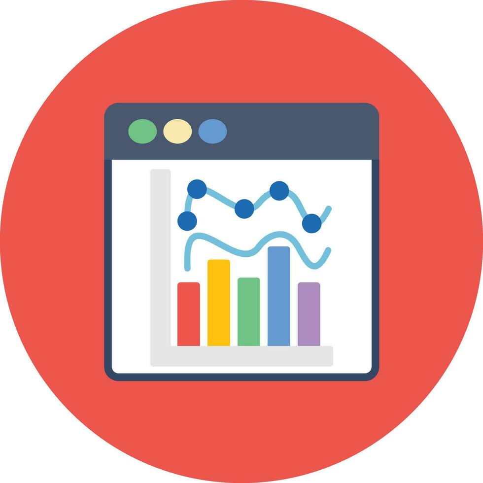 Statistical Graph Vector Icon