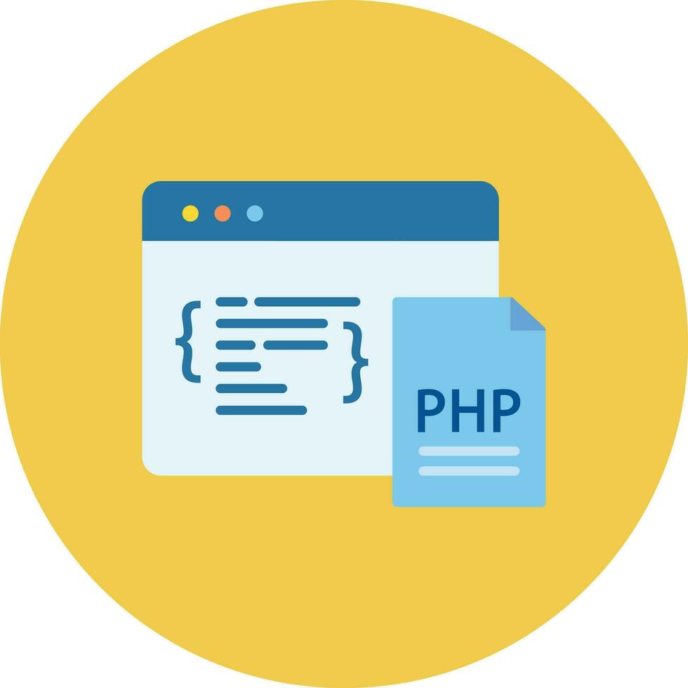 PHP Coding Vector Icon