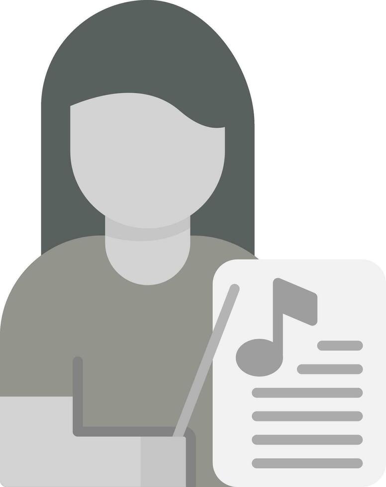 música profesor hembra vector icono