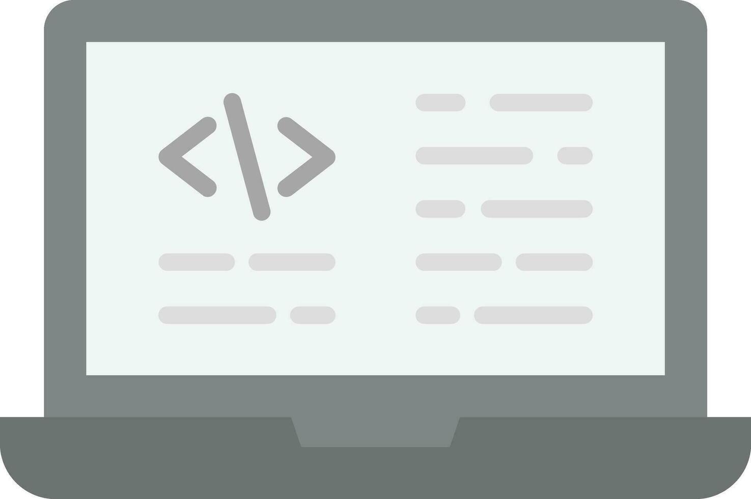 Laptop Coding Vector Icon