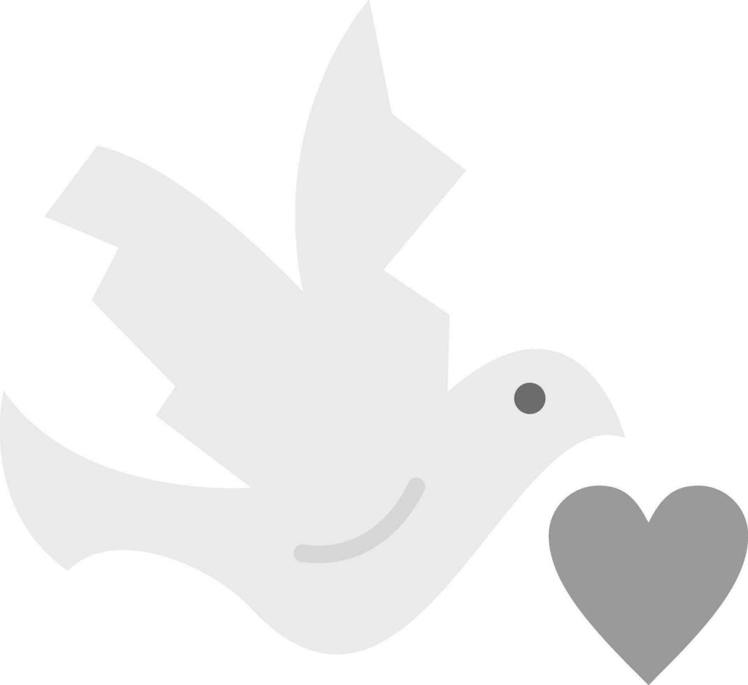 Dove with Heart Vector Icon