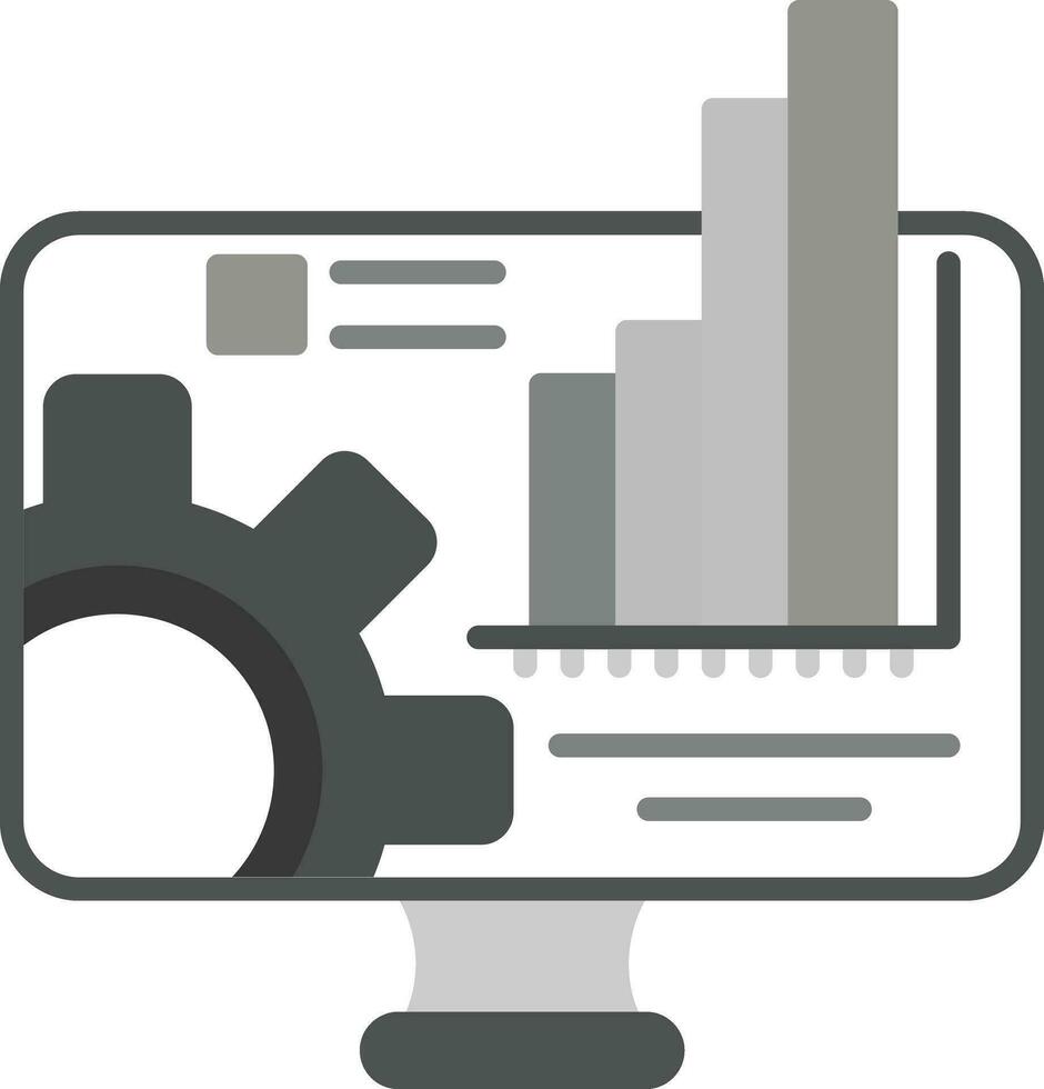 Engineering Monitor Vector Icon