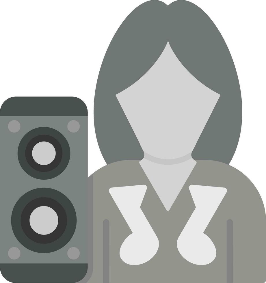 icono de vector de DJ