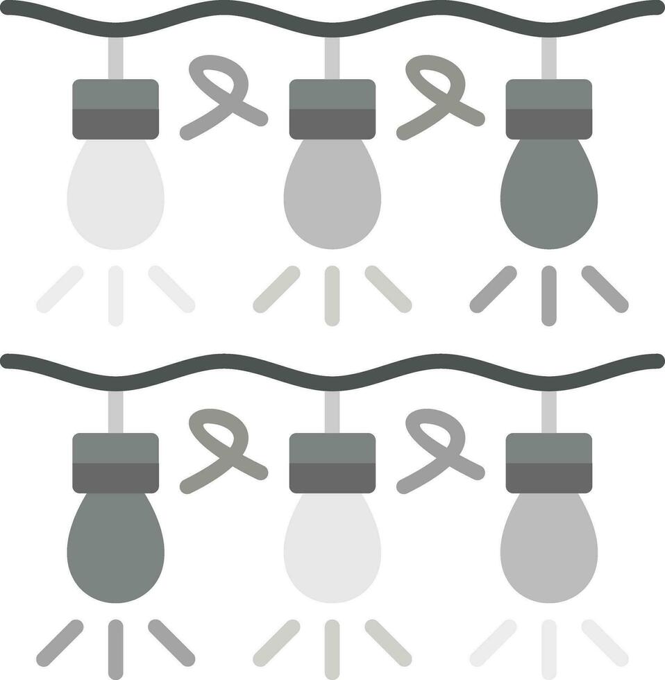 New Year Lights Vector Icon
