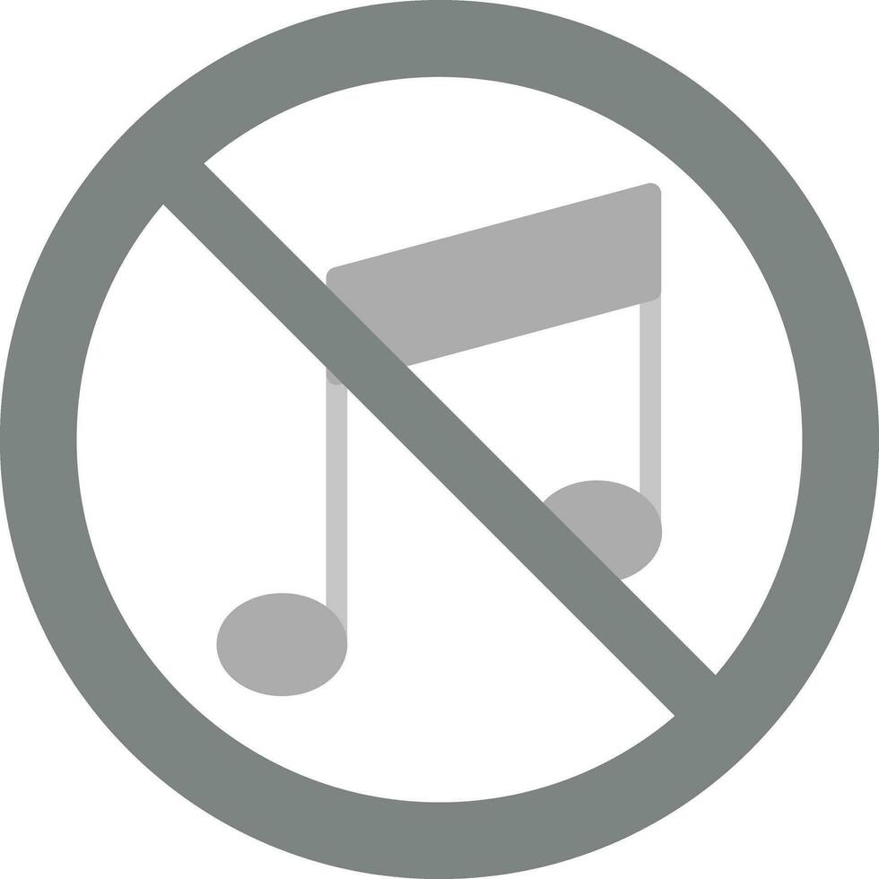No Music Vector Icon