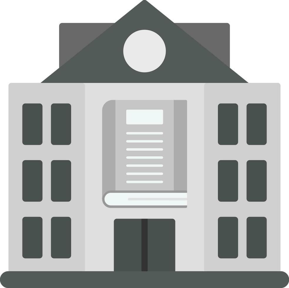 icono de vector de edificio de biblioteca