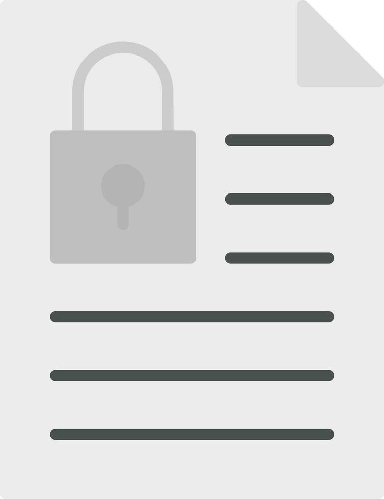Document Locked Vector Icon