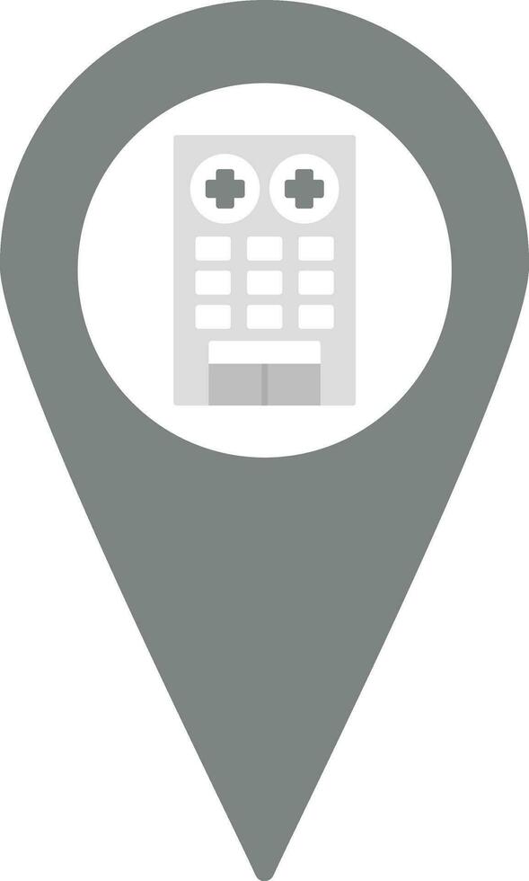 Hospital Location Vector Icon