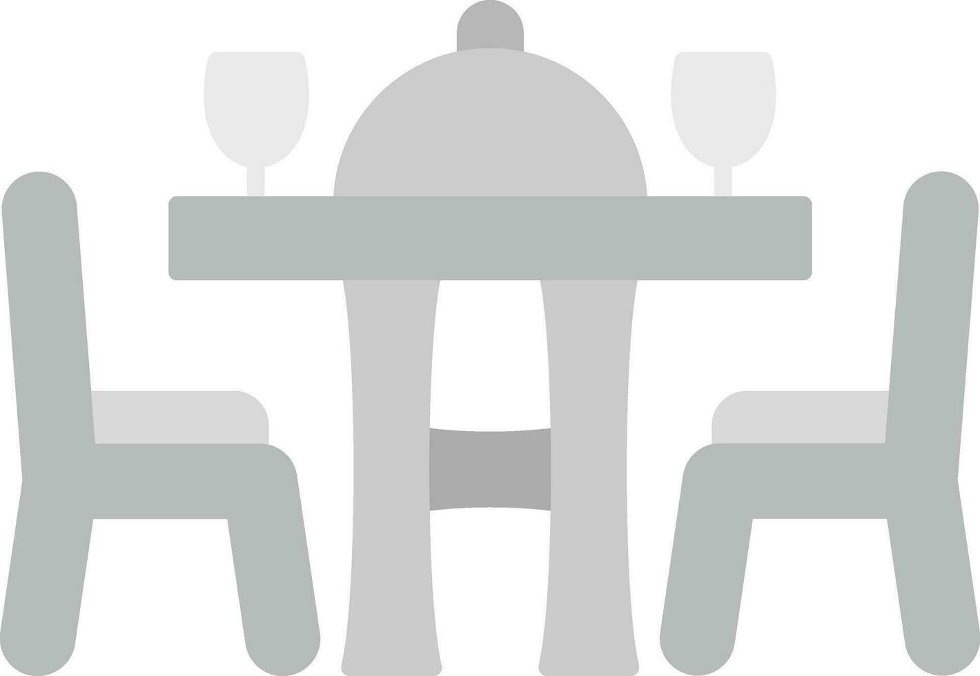 icono de vector de mesa de comedor