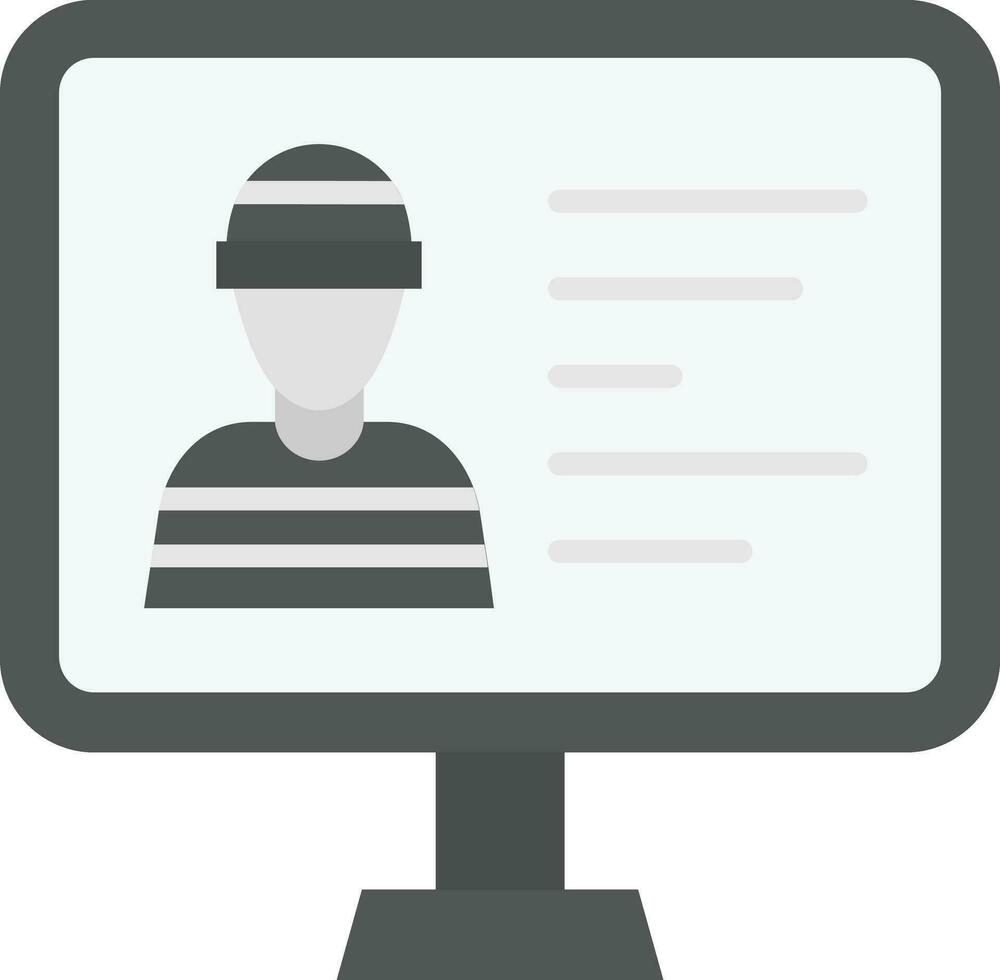 Criminal Database Vector Icon