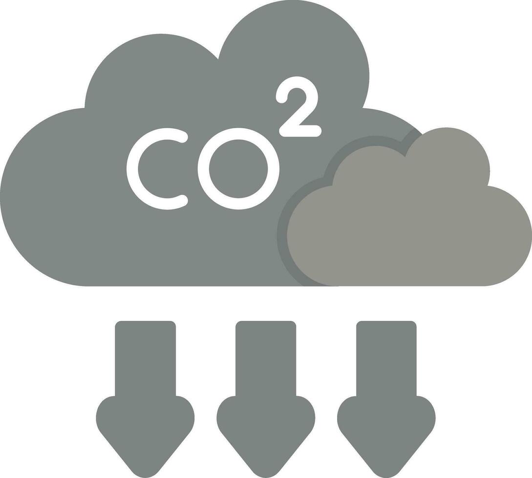 icono de vector de dióxido de carbono