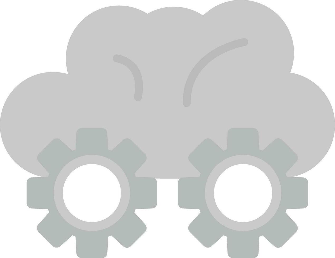 icono de vector de configuración de nube