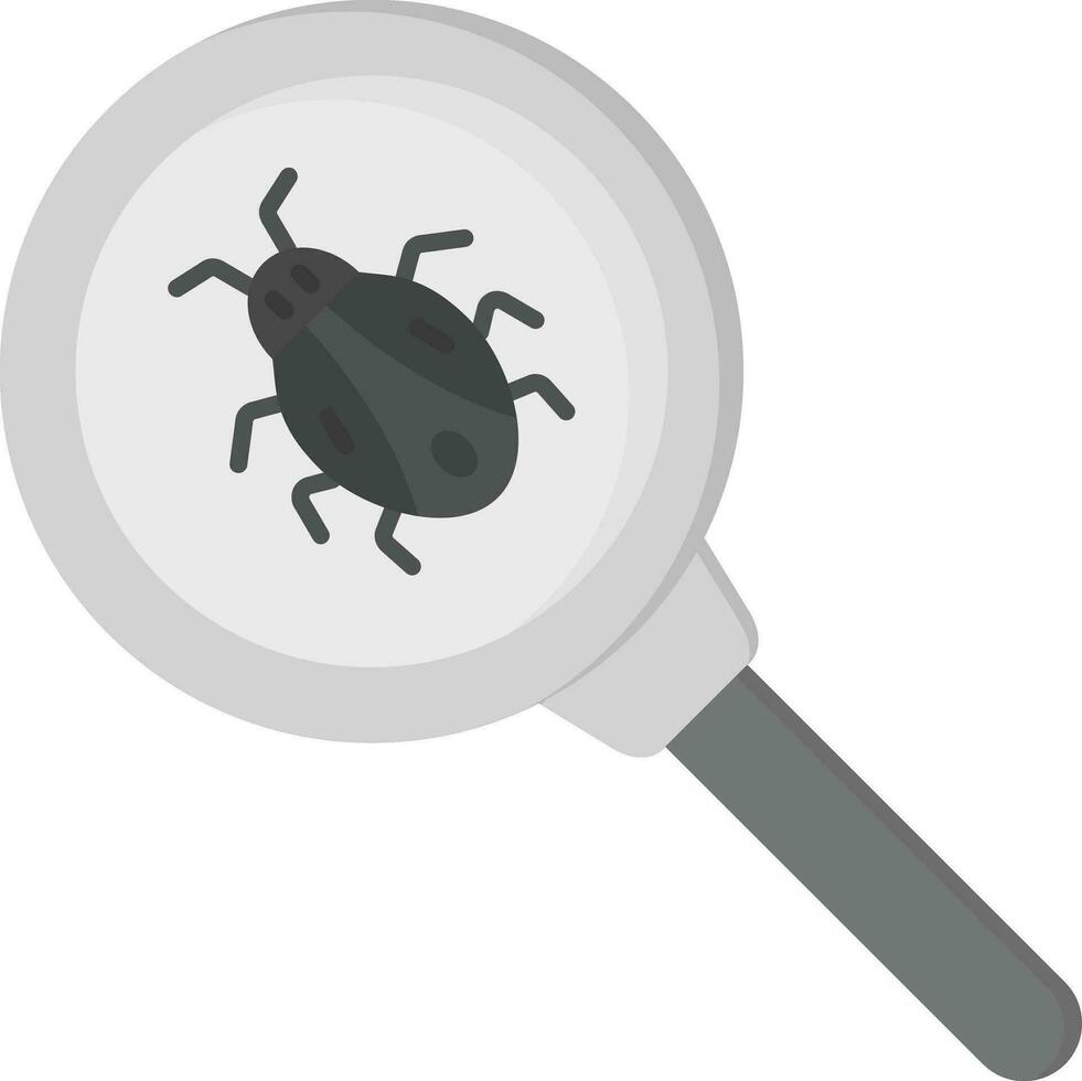 Bug Search Vector Icon