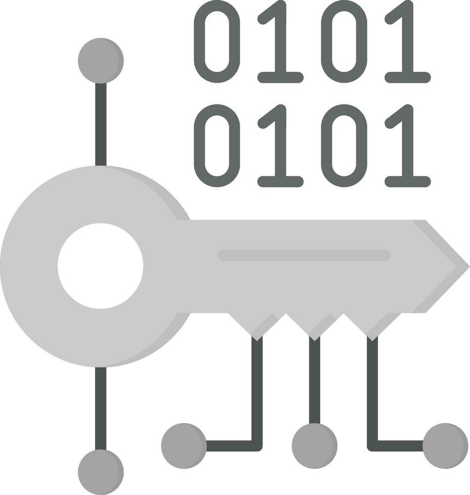 llave cifrado vector icono
