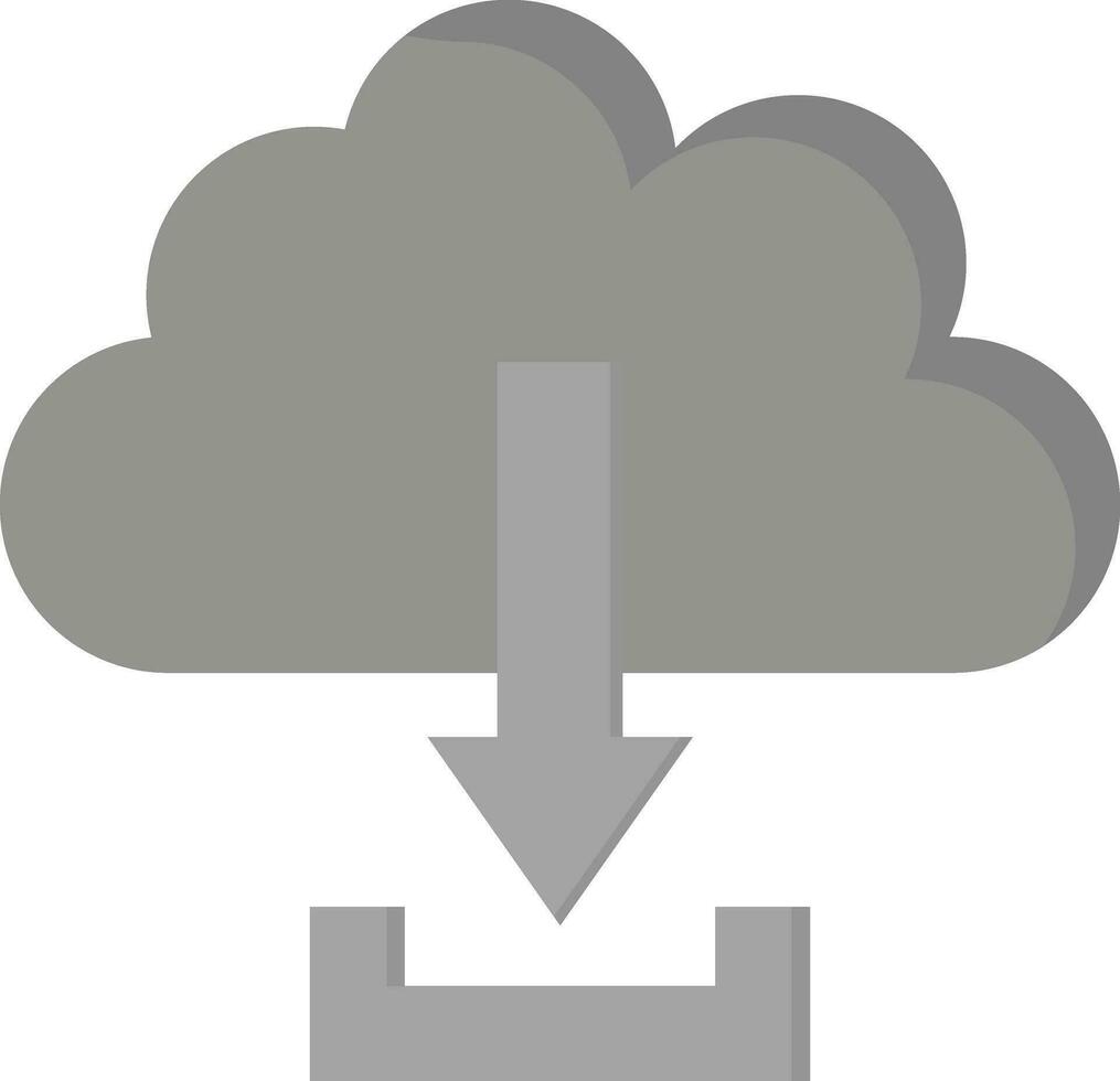 icono de vector de descarga de nube