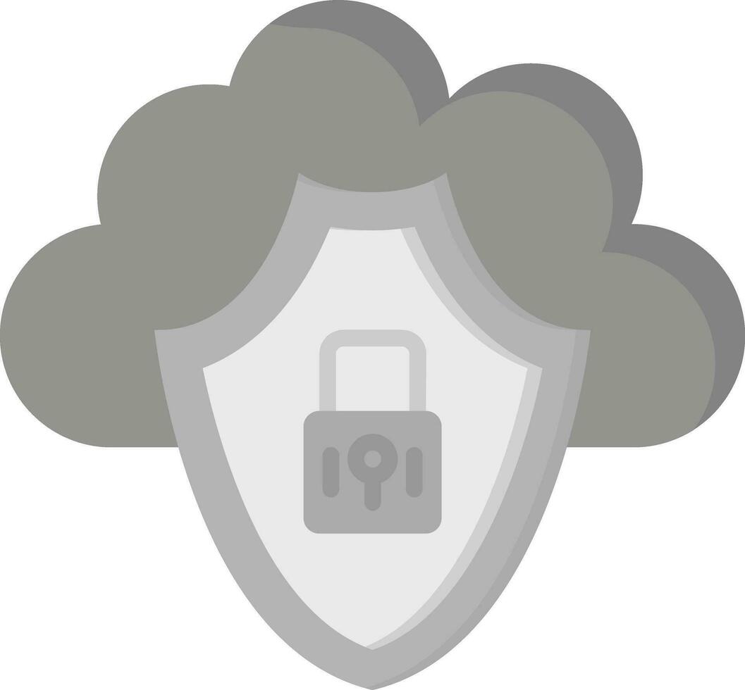 icono de vector de seguridad en la nube