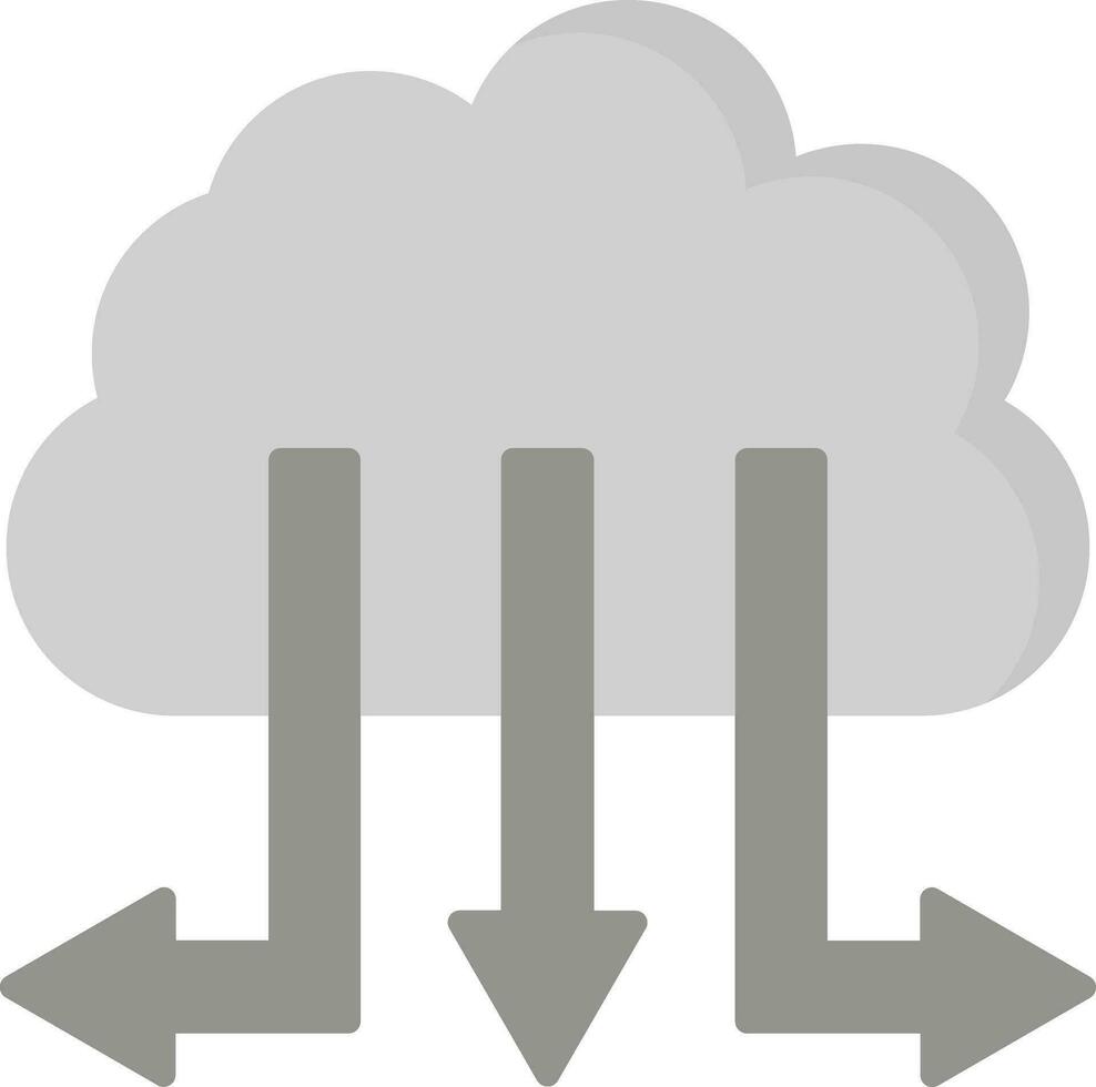 nube distribución vector icono