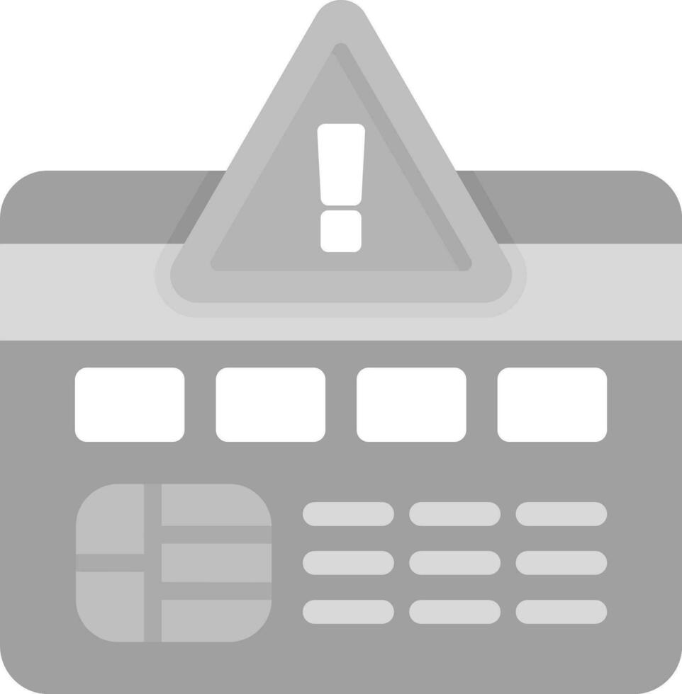 crédito tarjeta alerta vector icono
