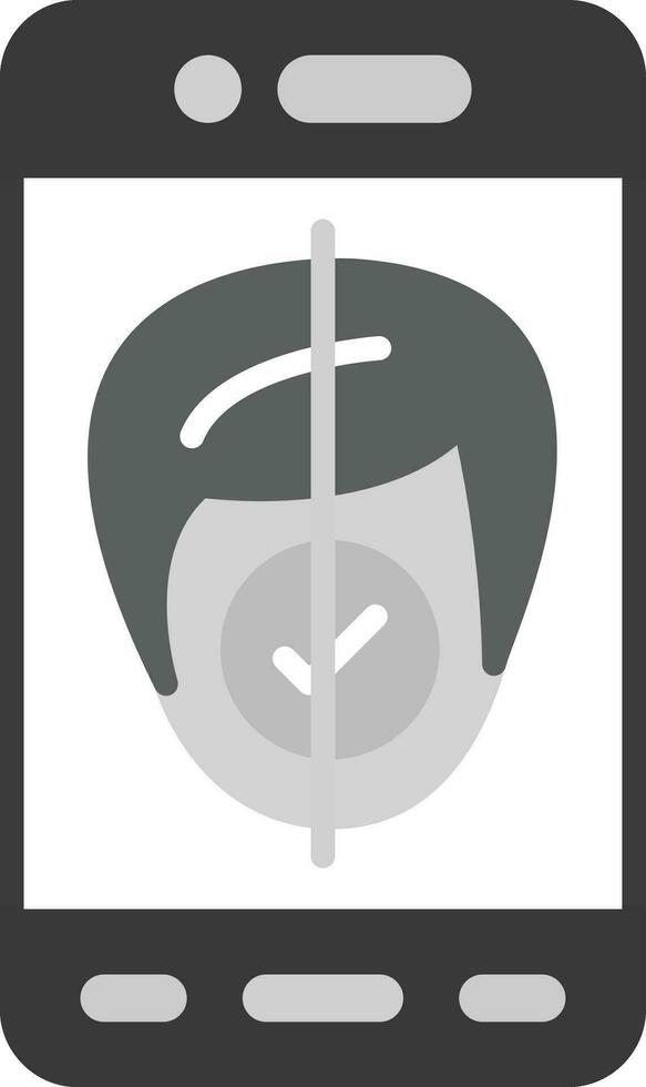 Mobile Face Scan Vector Icon