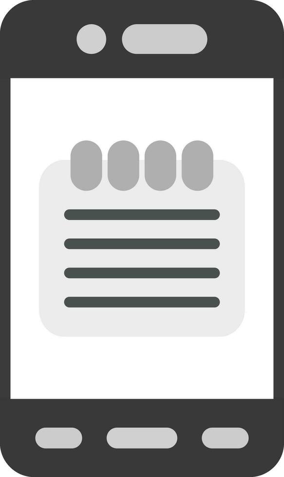 Mobile Note Vector Icon