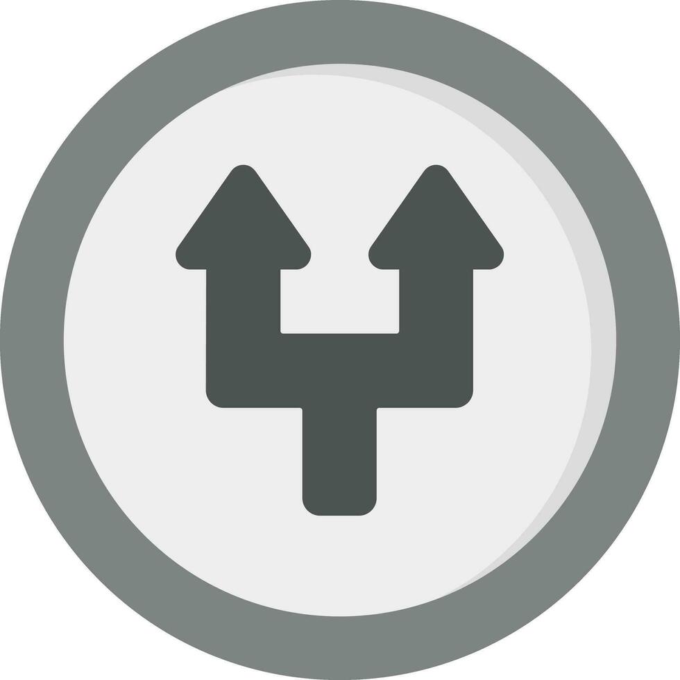 Split Road Vector Icon