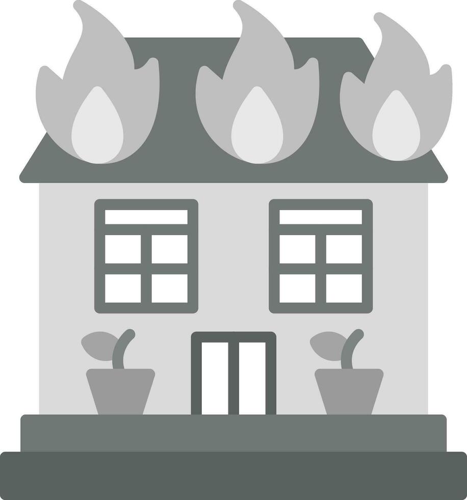 House On Fire Vector Icon