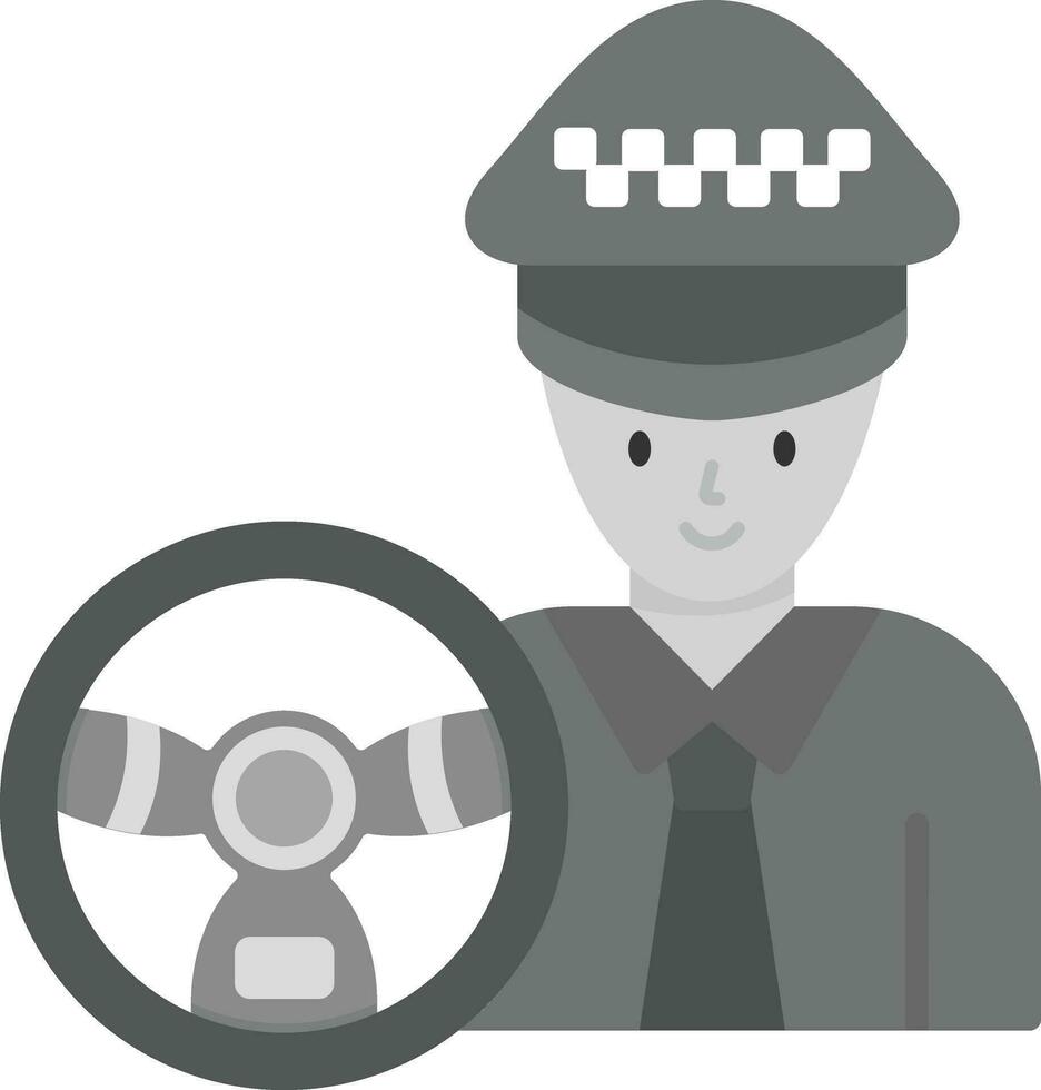 Taxi conductor vector icono