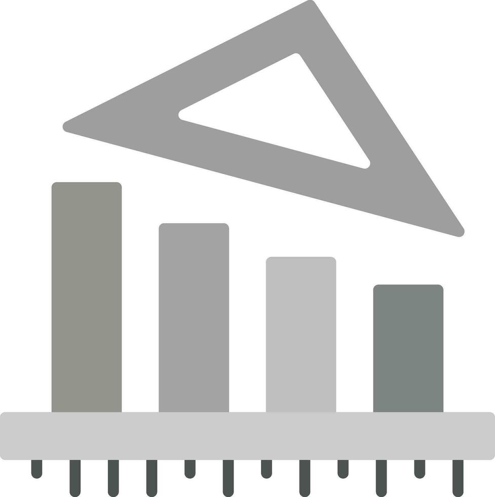 Set Square and Graph Vector Icon