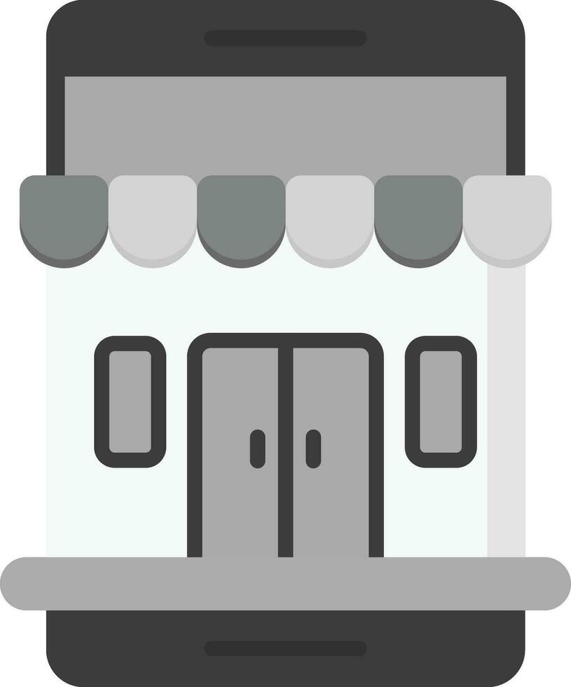 icono de vector de tienda en línea