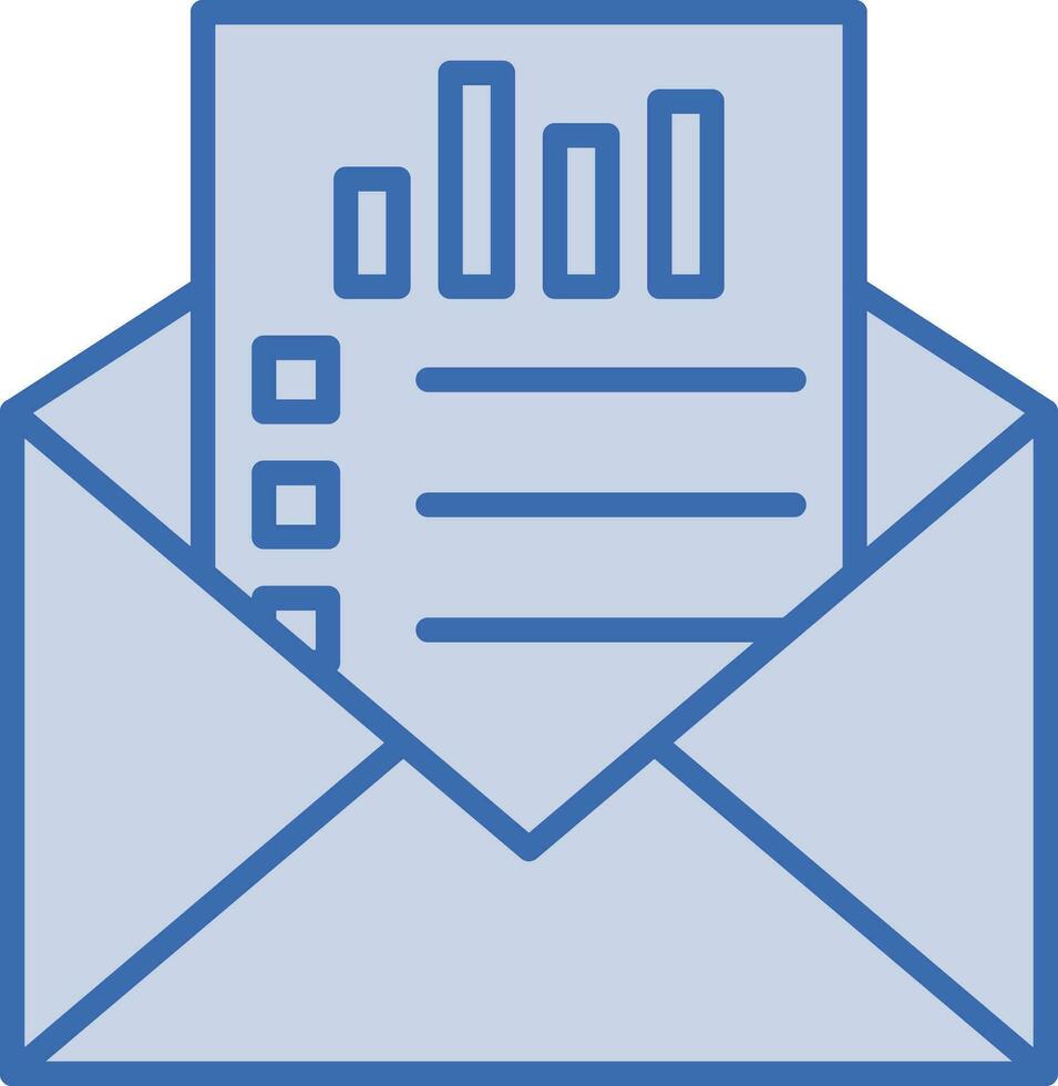 icono de vector de estadísticas de correo electrónico