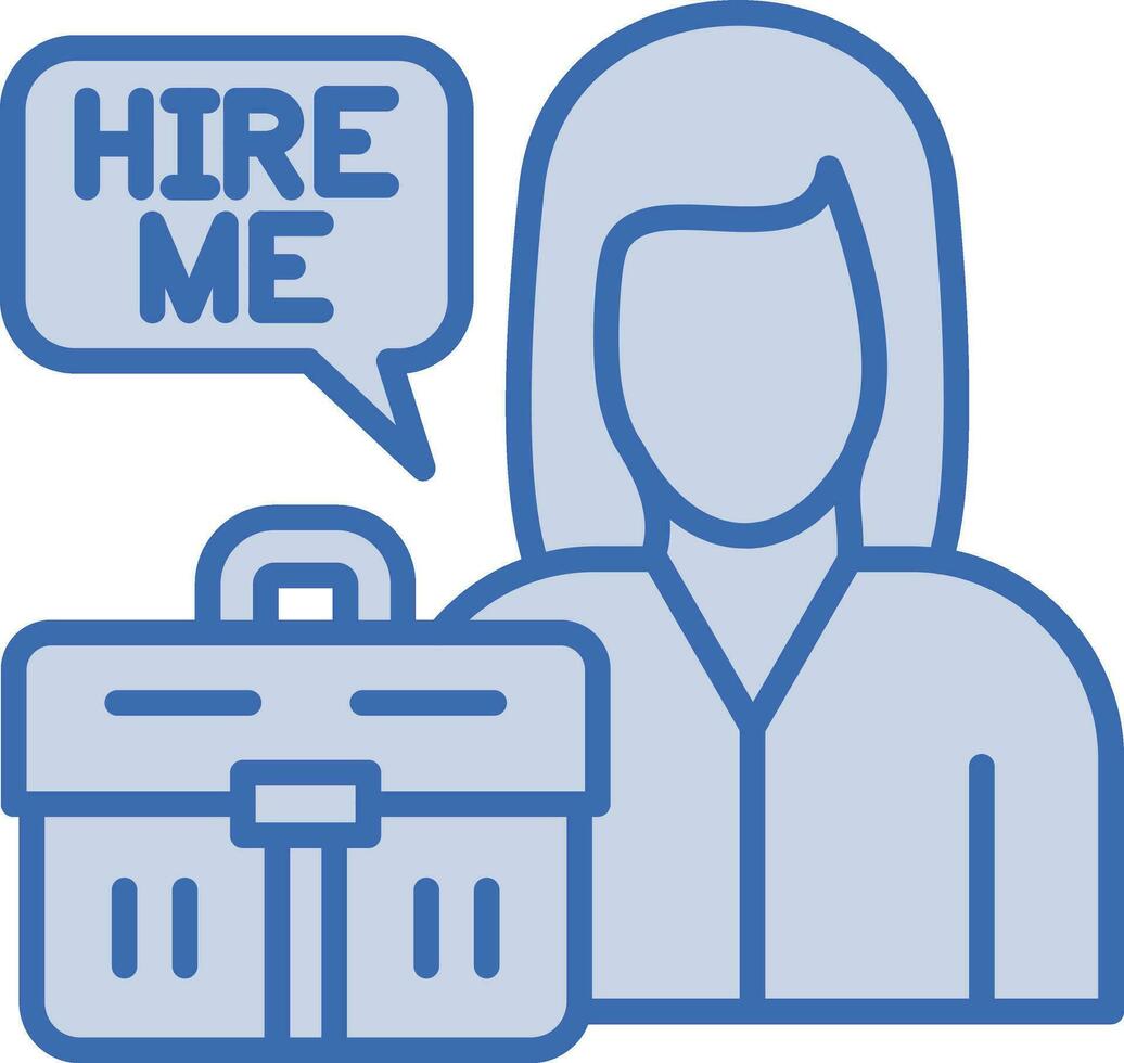 Job Seeker Female Vector Icon