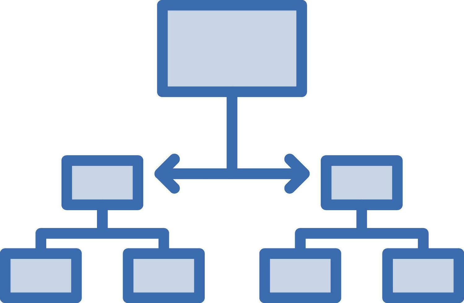 Labeled Hierarchy Vector Icon