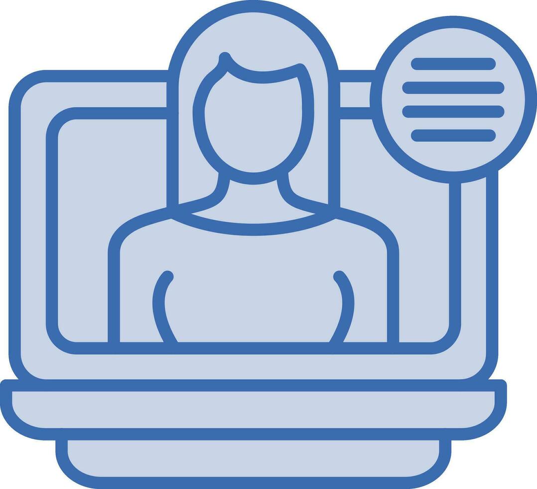 Female Blogger Vector Icon