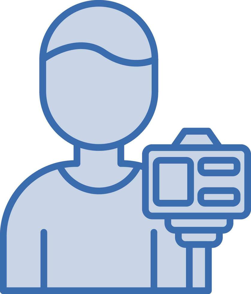 Male Vlogger Vector Icon