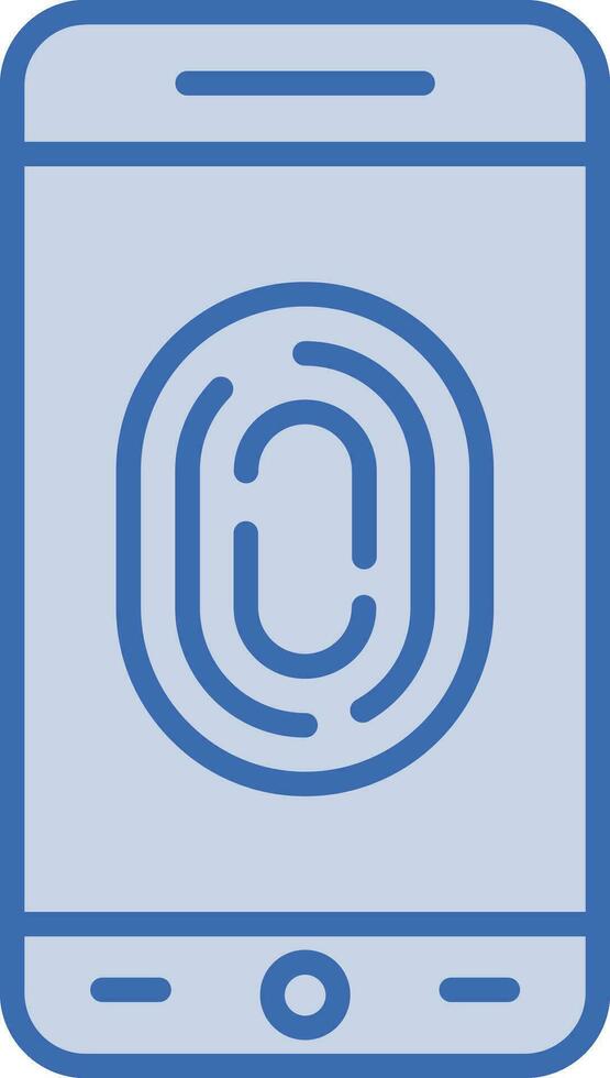 Mobile Fingerprint Lock Vector Icon