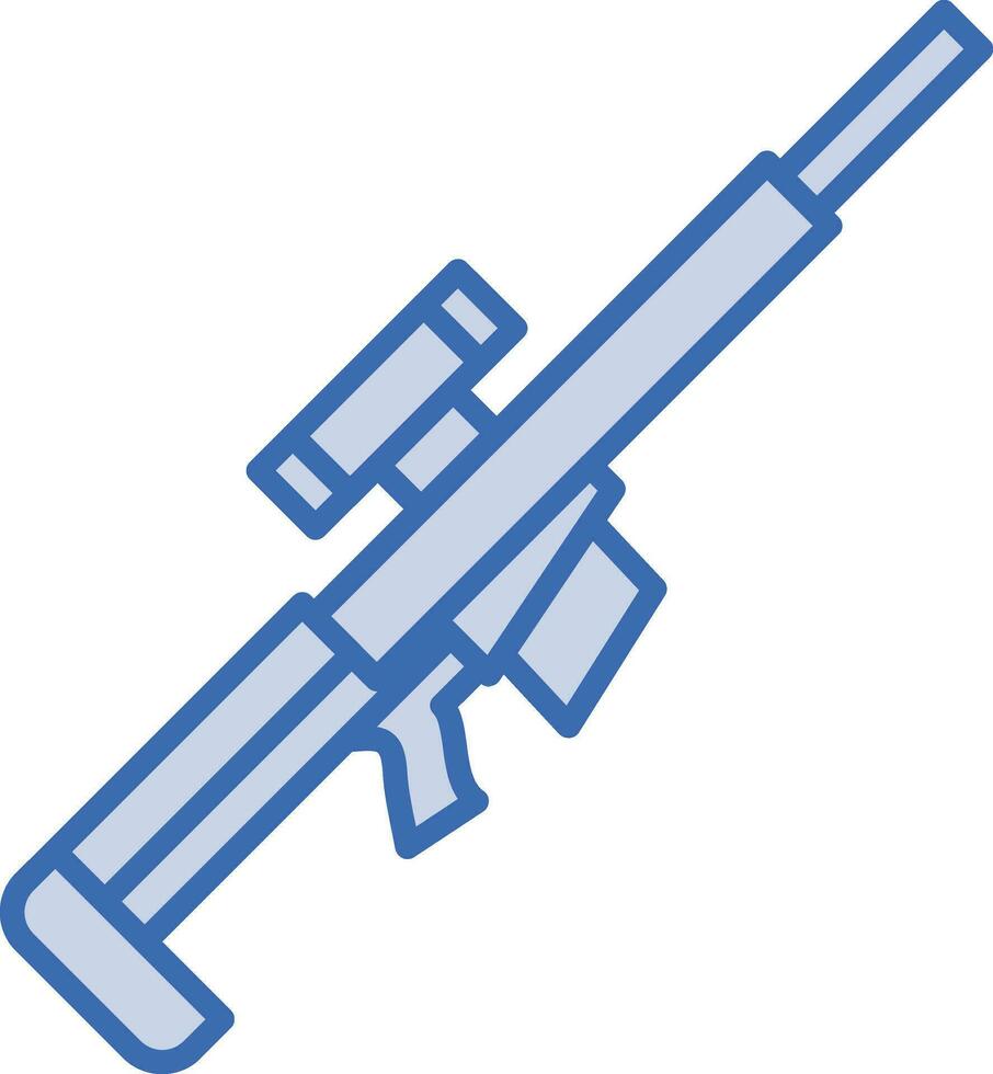 icono de vector de rifle de francotirador