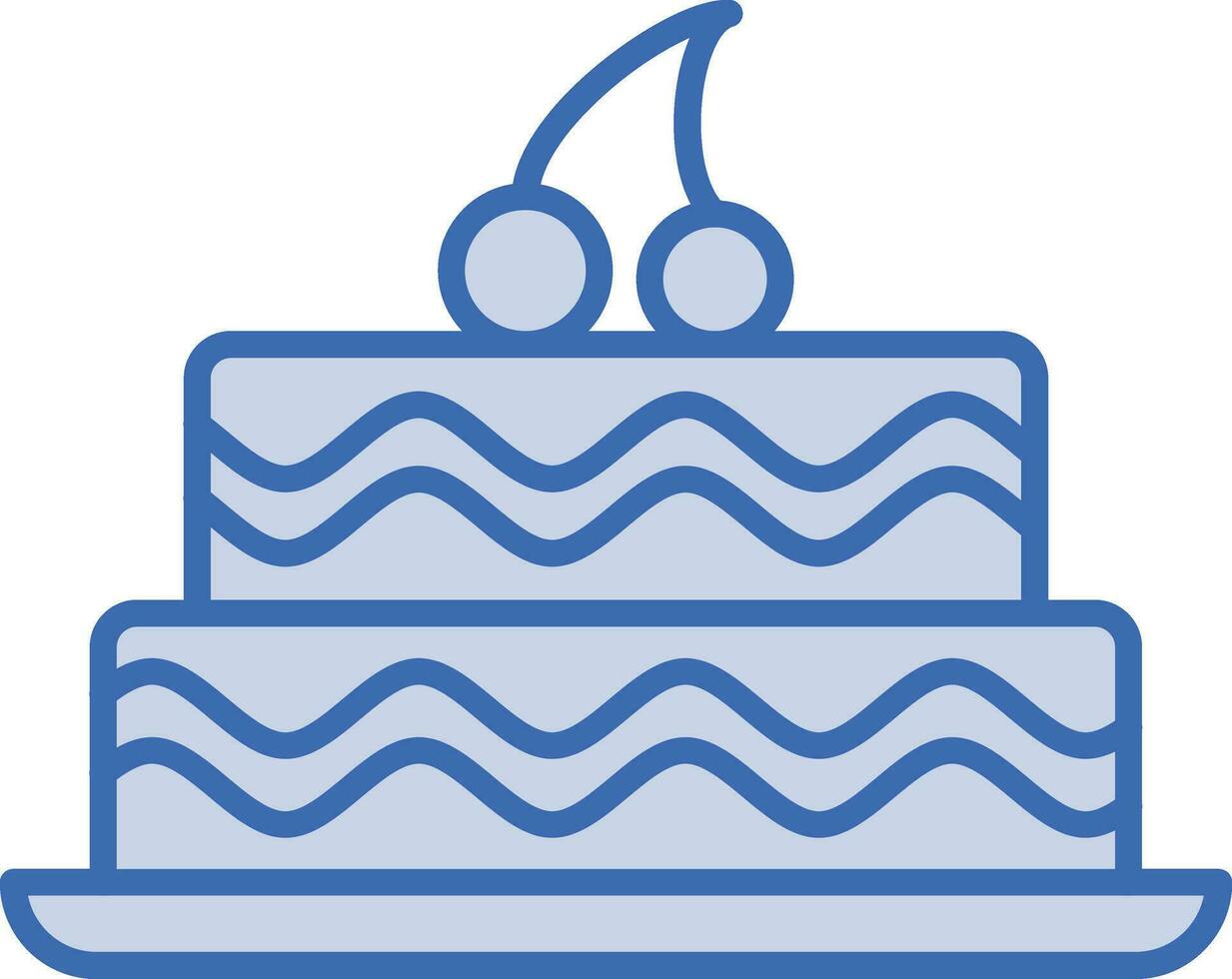 Two Layered Cake Vector Icon