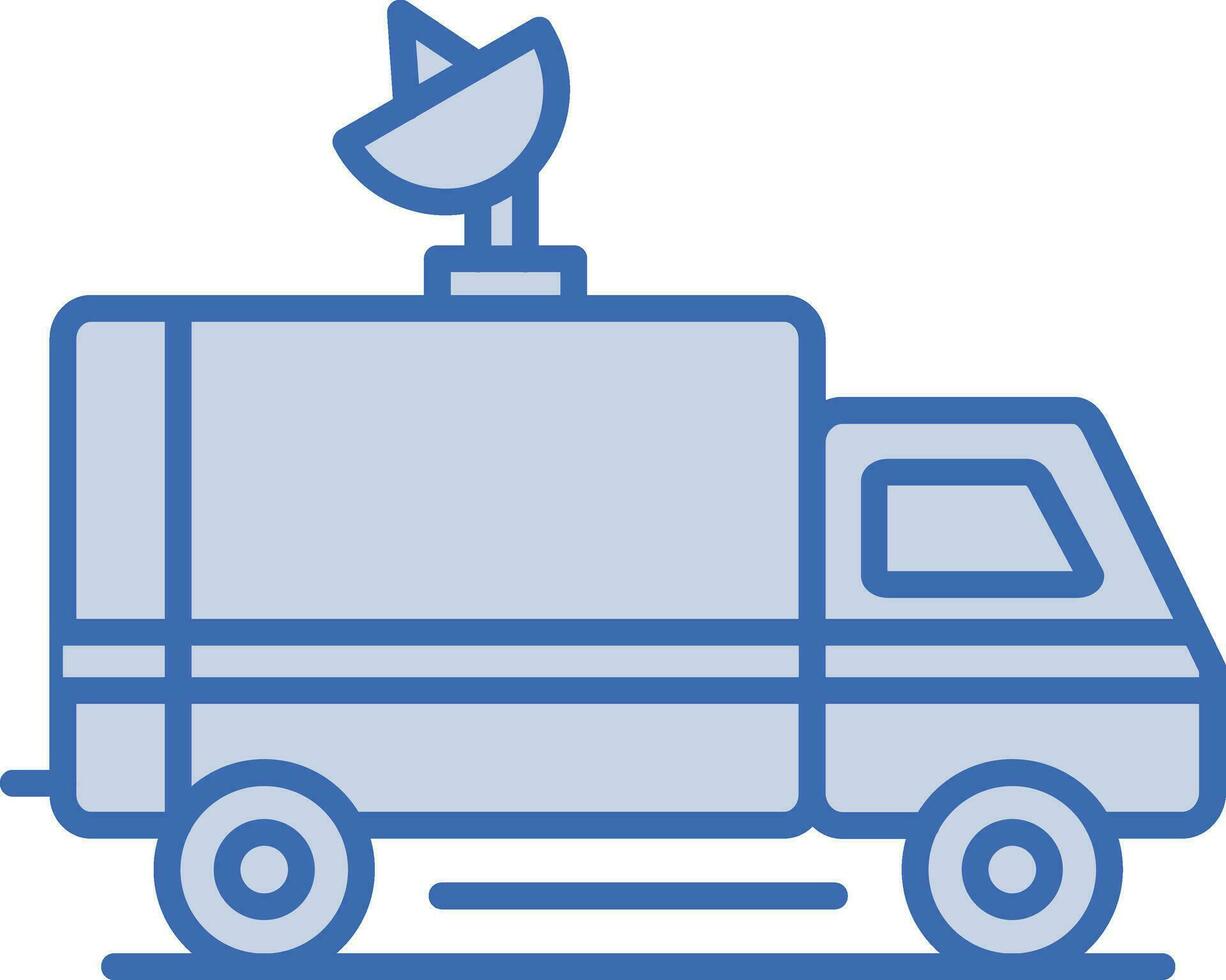 icono de vector de furgoneta de noticias