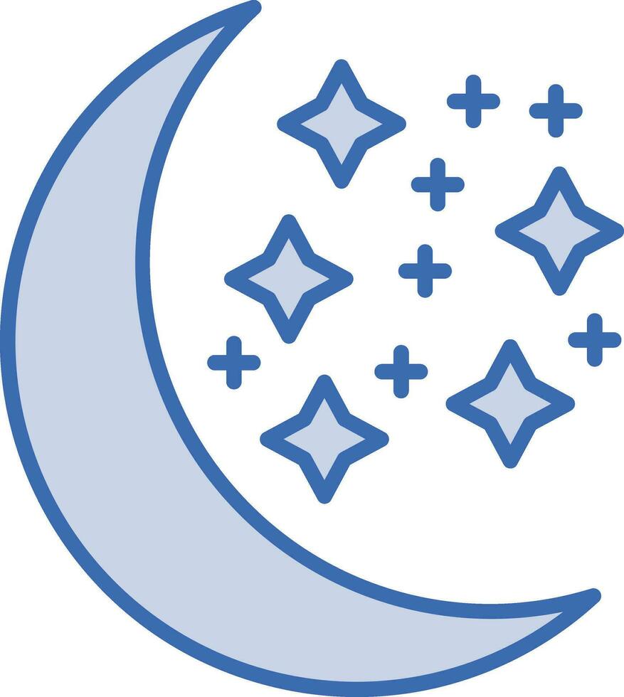 Waxing Moon Vector Icon