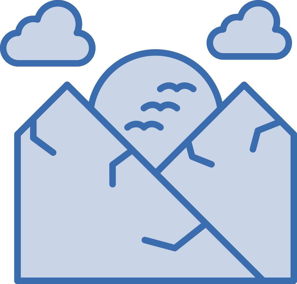 Sunset Landscape Vector Icon