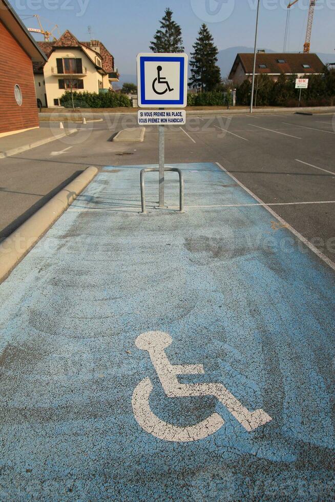 Disabled parking space photo