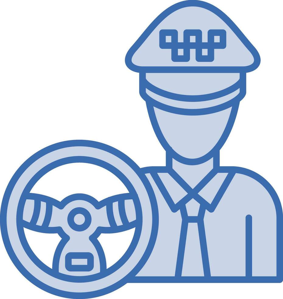 Taxi conductor vector icono