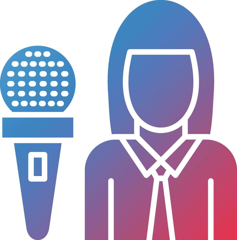 Presenter Female Vector Icon