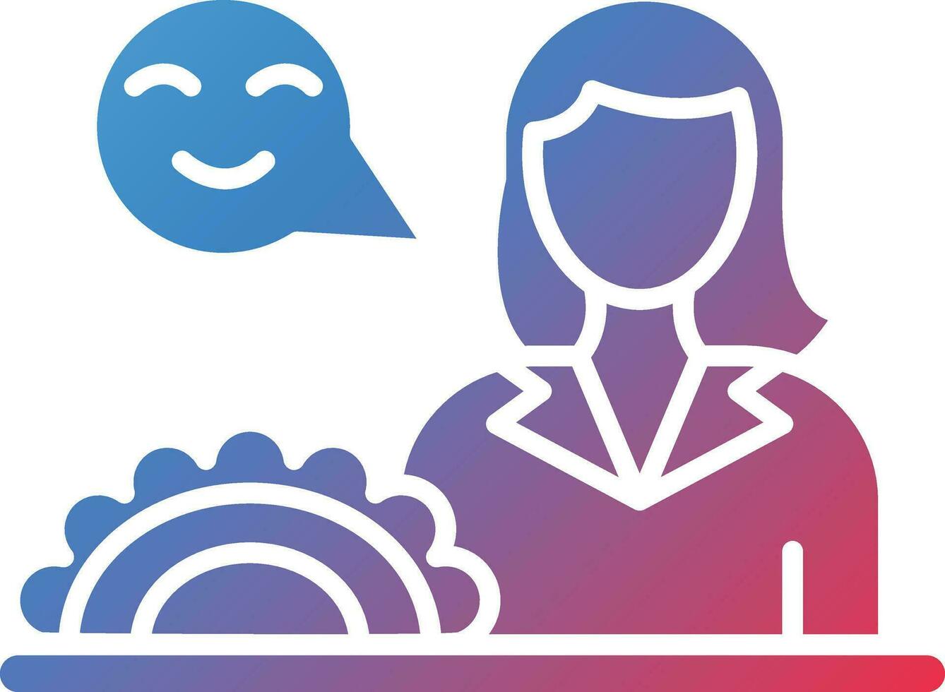Food Vendor Female Vector Icon