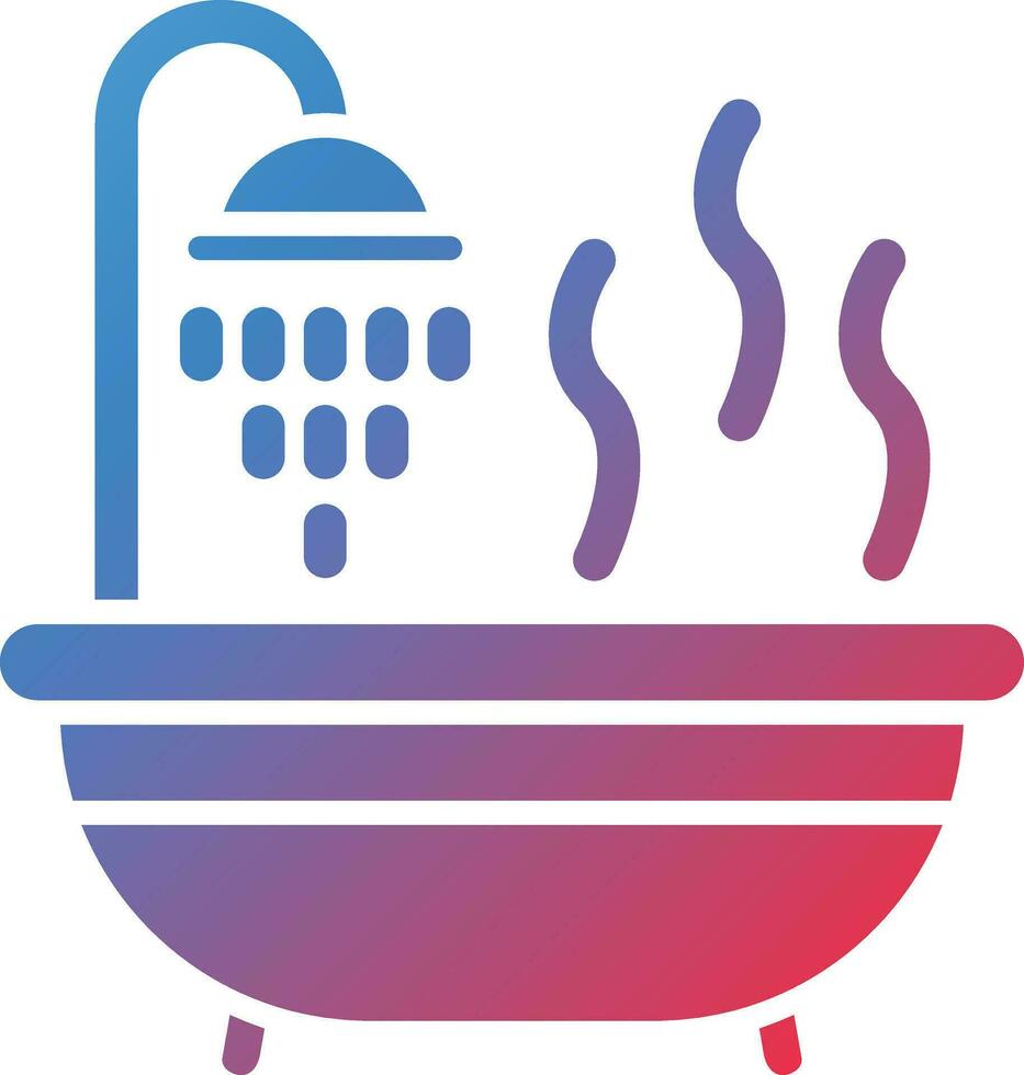 caliente bañera vector icono