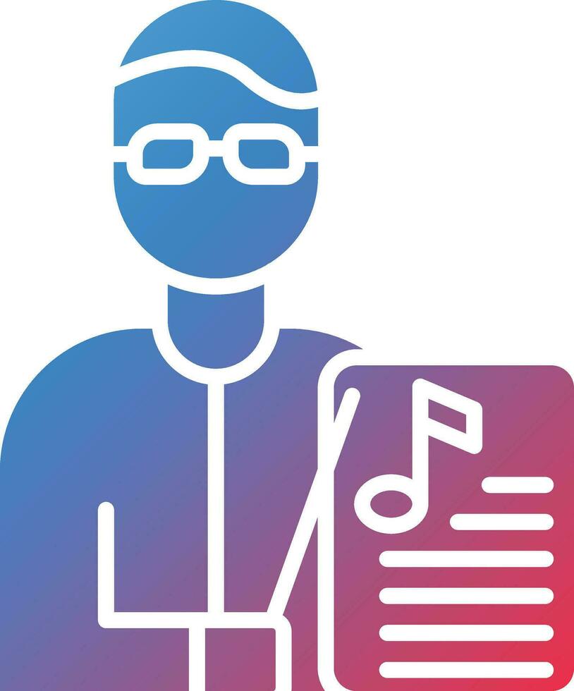 Music Teacher Male Vector Icon