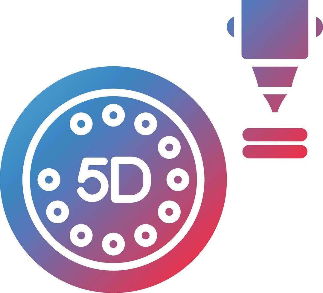 5D Data Storage Vector Icon
