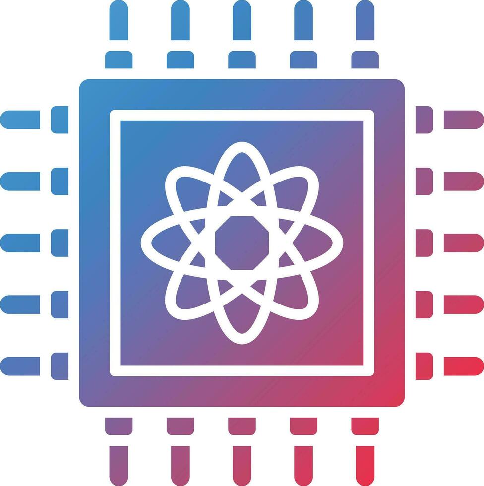Quantum Computer Vector Icon