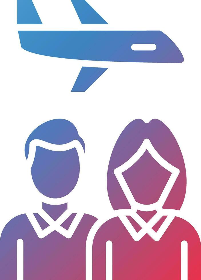 Traveler Couple Vector Icon