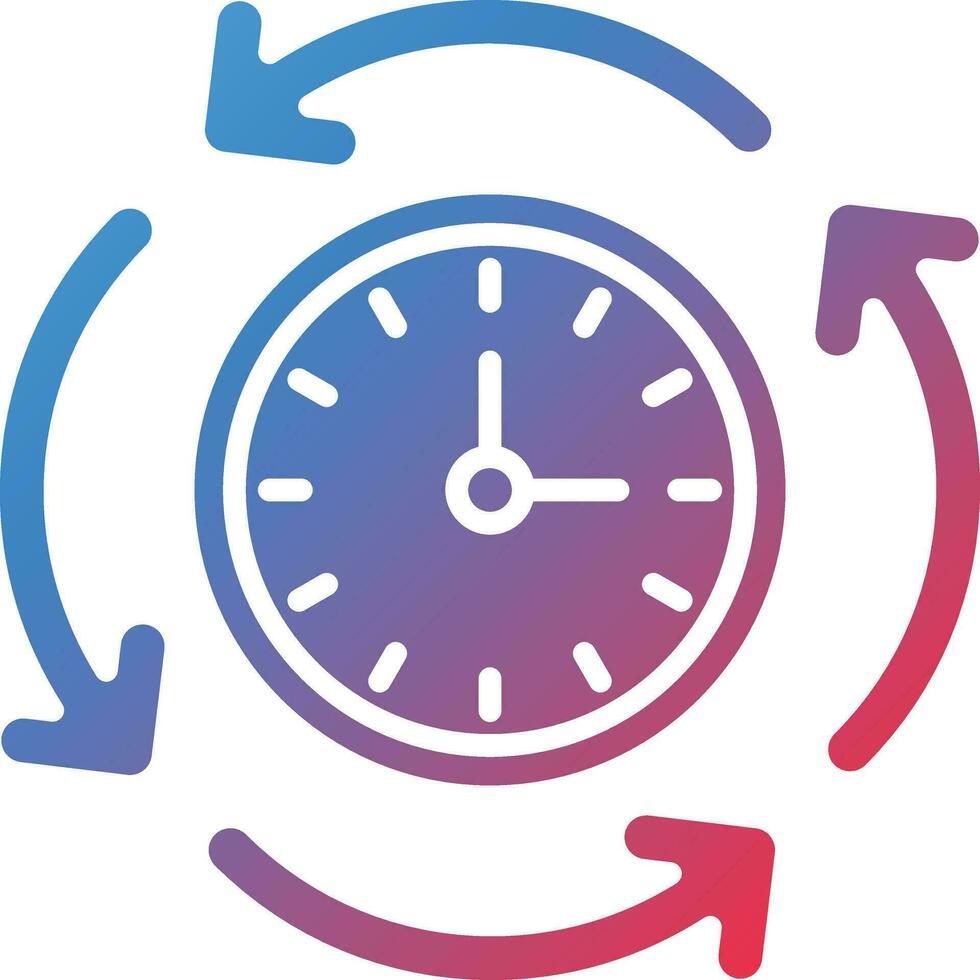 Round The Clock Vector Icon